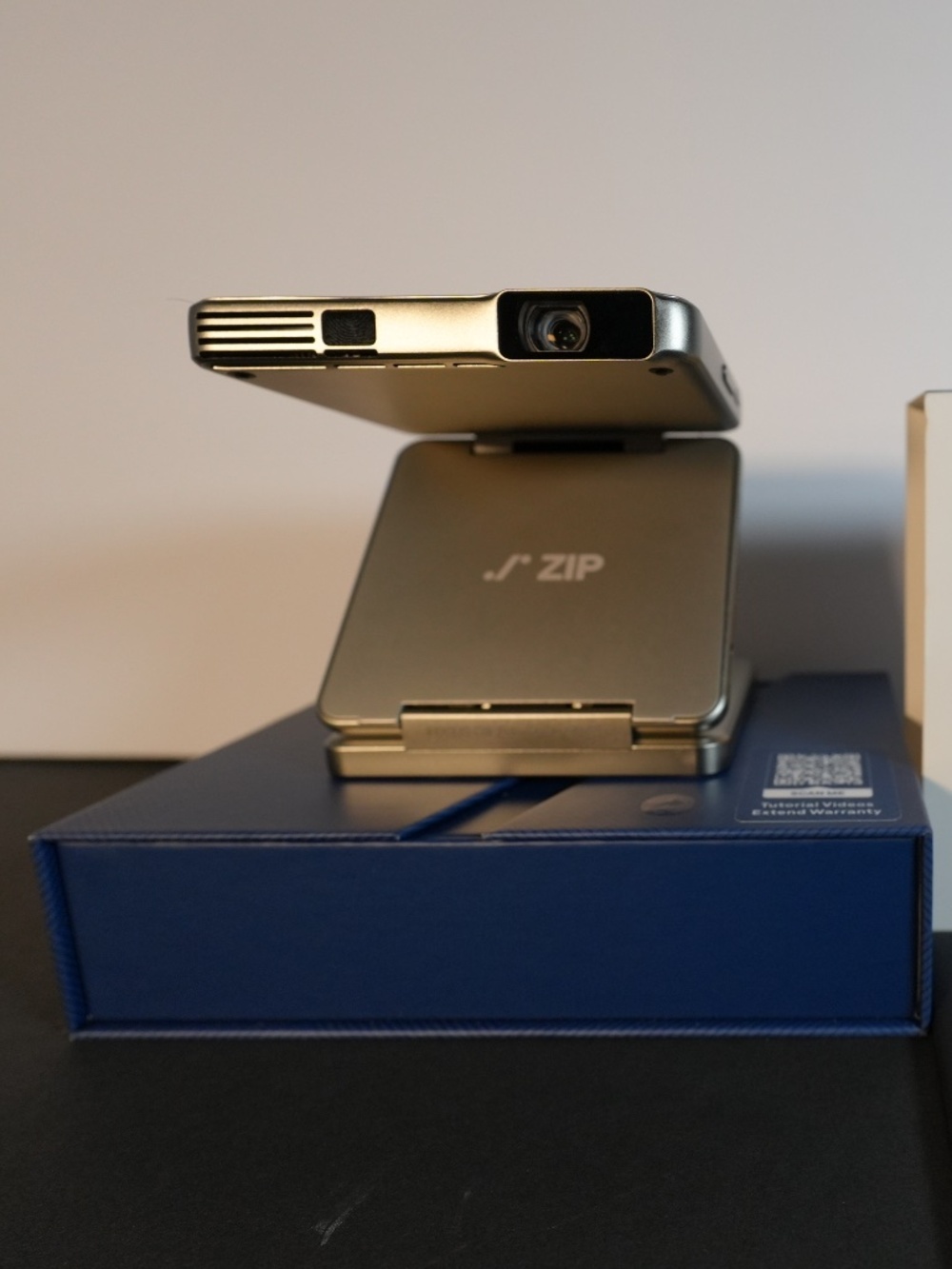 Aurzen ZIP Tri-Fold Portable Mini Projector ( Titanium BUNDLE )